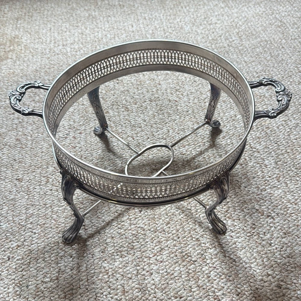 Elegant Silver Plated Serving Stand